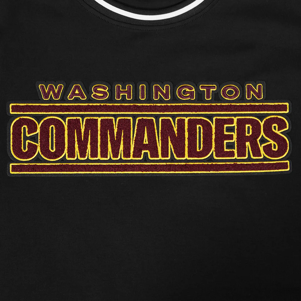 NFL WASHINGTON COMMANDERS CLASSIC CHENILLE MEN'S TEE (BLACK) - Image 5