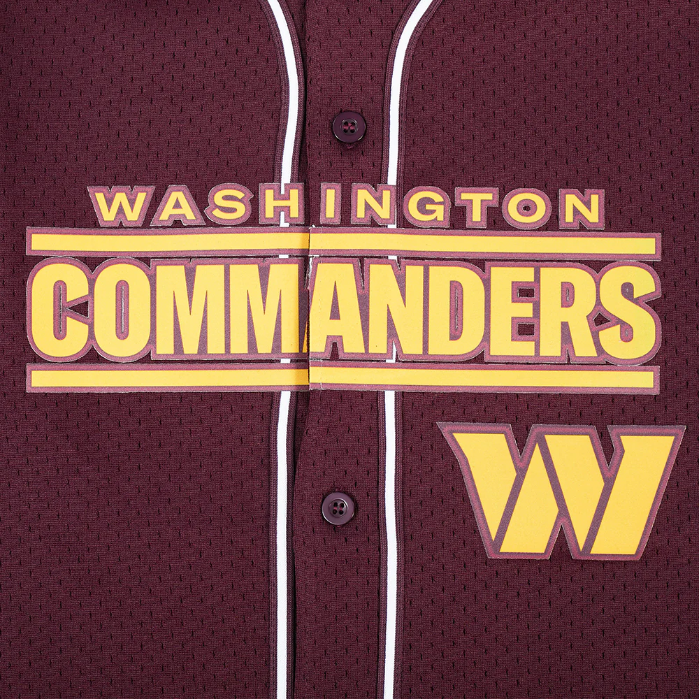 NFL WASHINGTON COMMANDERS CLASSIC MEN'S MESH BUTTON DOWN JERSEY (WINE) - Image 16
