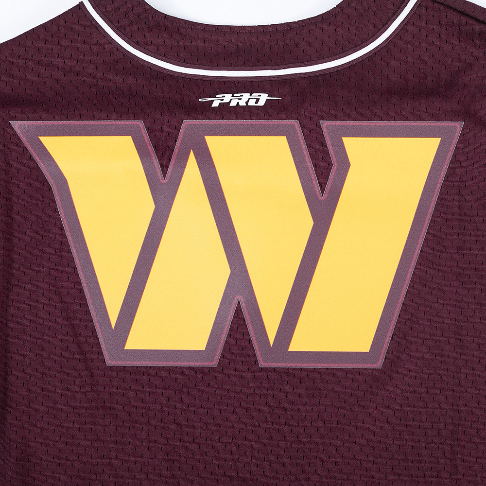 NFL WASHINGTON COMMANDERS CLASSIC MEN'S MESH BUTTON DOWN JERSEY (WINE) - Image 17