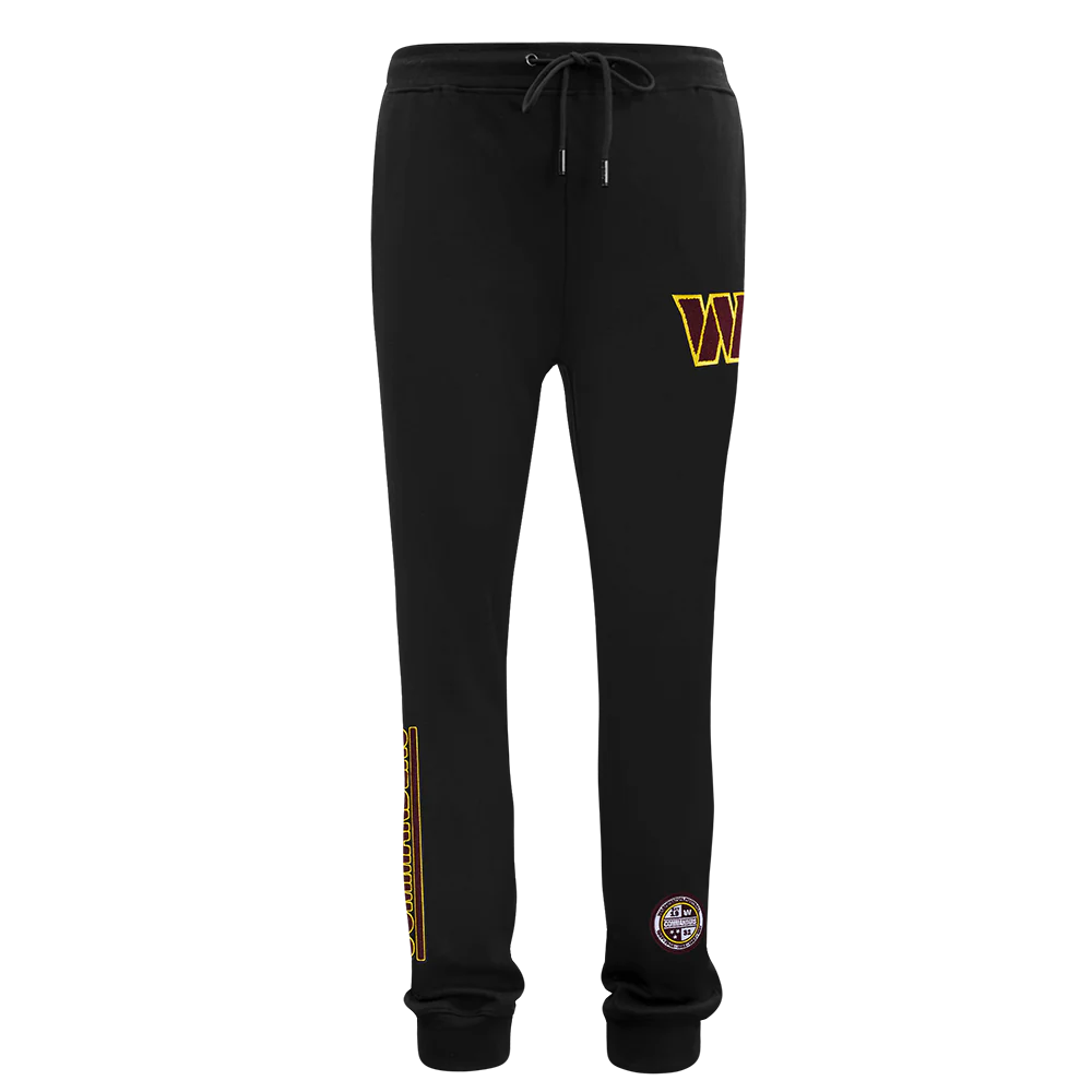 NFL WASHINGTON COMMANDERS CLASSIC CHENILLE MEN'S JOGGER (BLACK) - Image 2