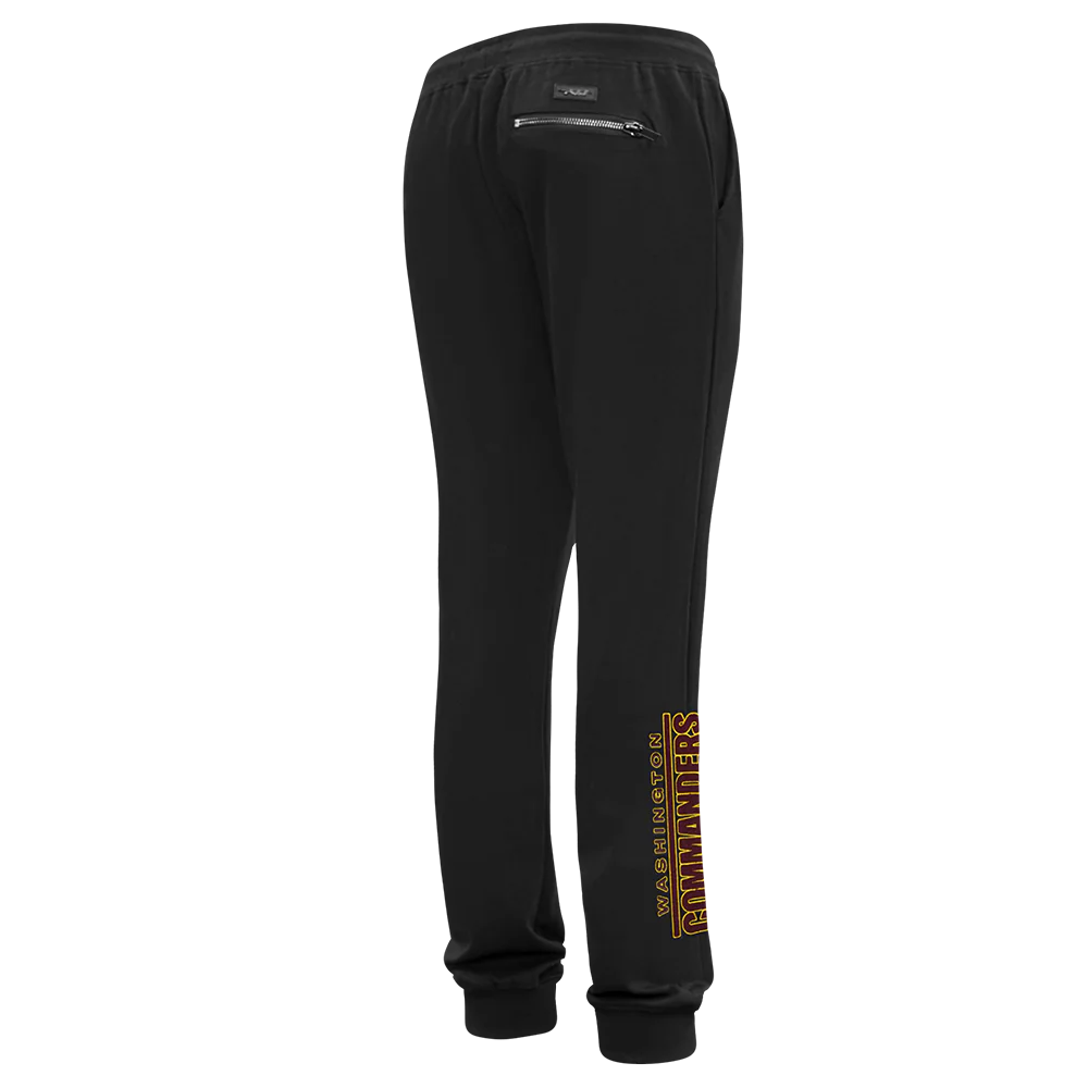 NFL WASHINGTON COMMANDERS CLASSIC CHENILLE MEN'S JOGGER (BLACK) - Image 3