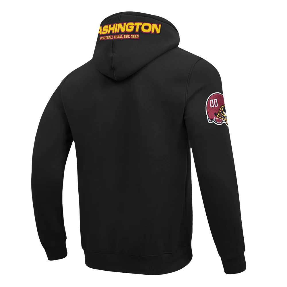 NFL WASHINGTON COMMANDERS CLASSIC CHENILLE MEN'S FULL ZIP PULLOVER HOODIE (BLACK) - Image 12