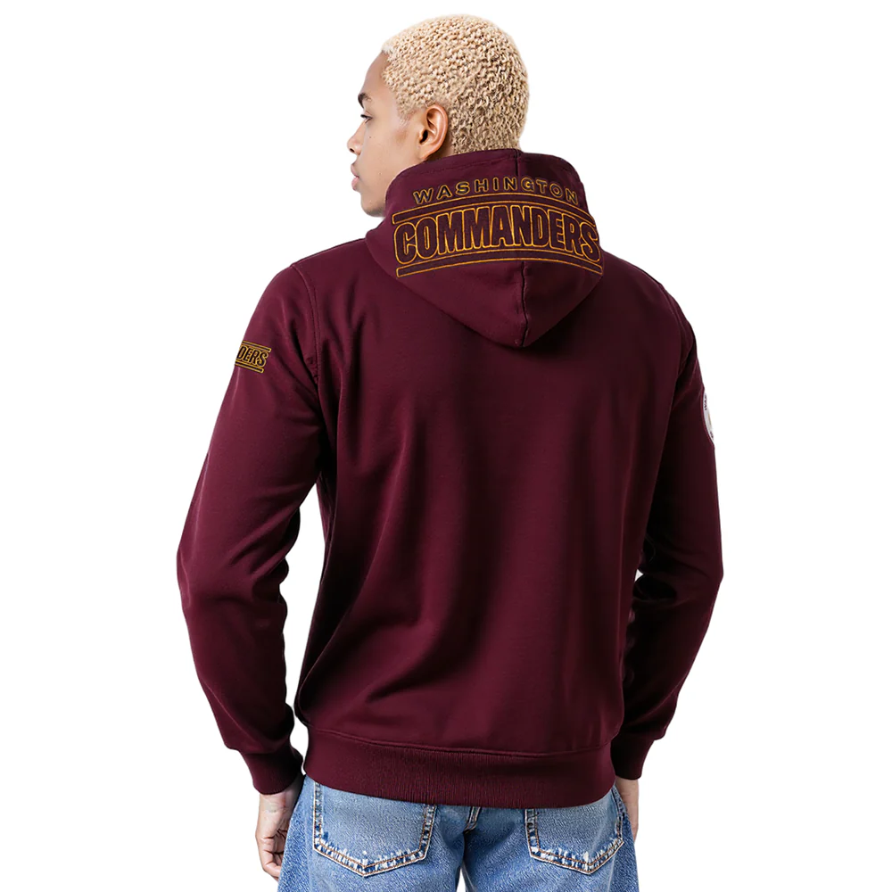 NFL WASHINGTON COMMANDERS CLASSIC CHENILLE ZIP HOODIE (WINE) - Image 2