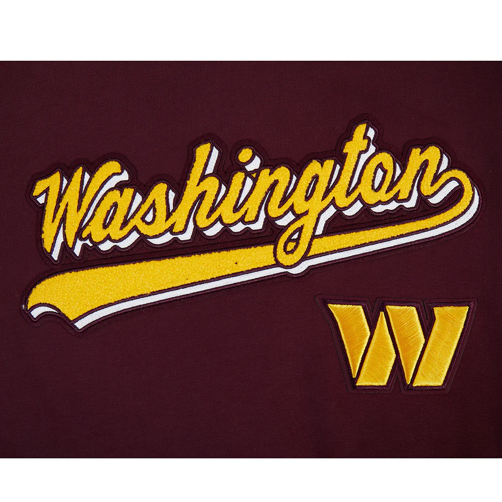 NFL WASHINGTON COMMANDERS SCRIPT TAIL MEN'S RIB FLC PO HOODIE (WINE) - Image 16