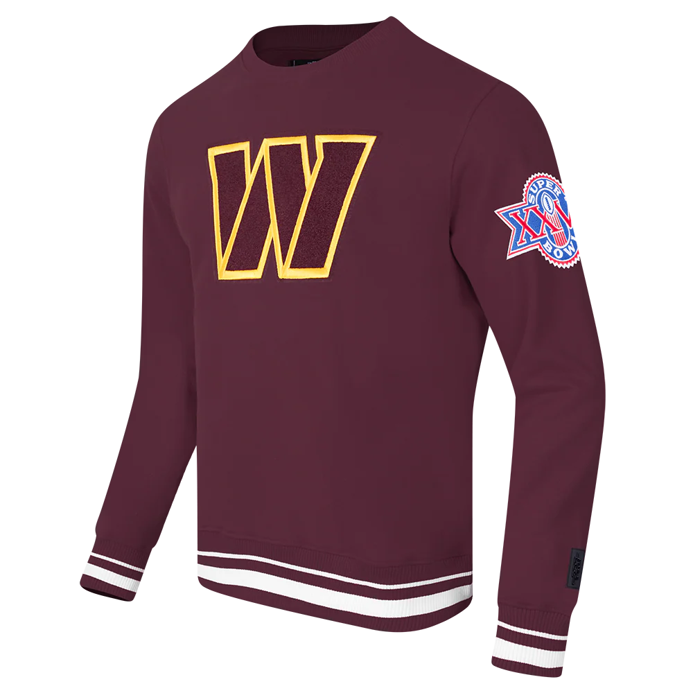 NFL WASHINGTON COMMANDERS MASHUP MEN'S RIB CREWNECK (WINE) - Image 2