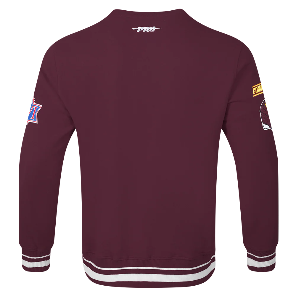 NFL WASHINGTON COMMANDERS MASHUP MEN'S RIB CREWNECK (WINE) - Image 3