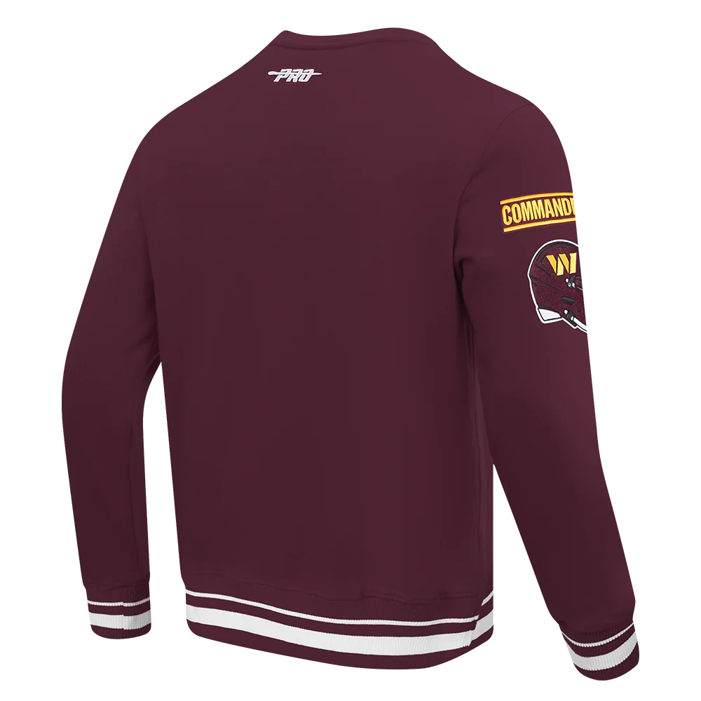 NFL WASHINGTON COMMANDERS MASHUP MEN'S RIB CREWNECK (WINE) - Image 4