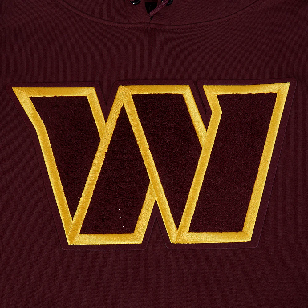 NFL WASHINGTON COMMANDERS MASHUP MEN'S RIB PULLOVER HOODIE (WINE) - Image 5