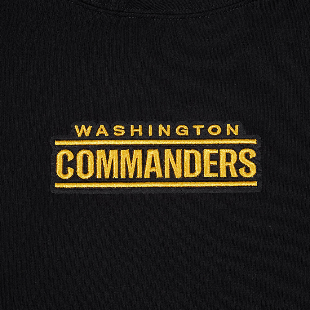 NFL WASHINGTON COMMANDERS WINGSPAN MEN'S DROP SHOULDER FLC PO HOODIE (BLACK) - Image 6