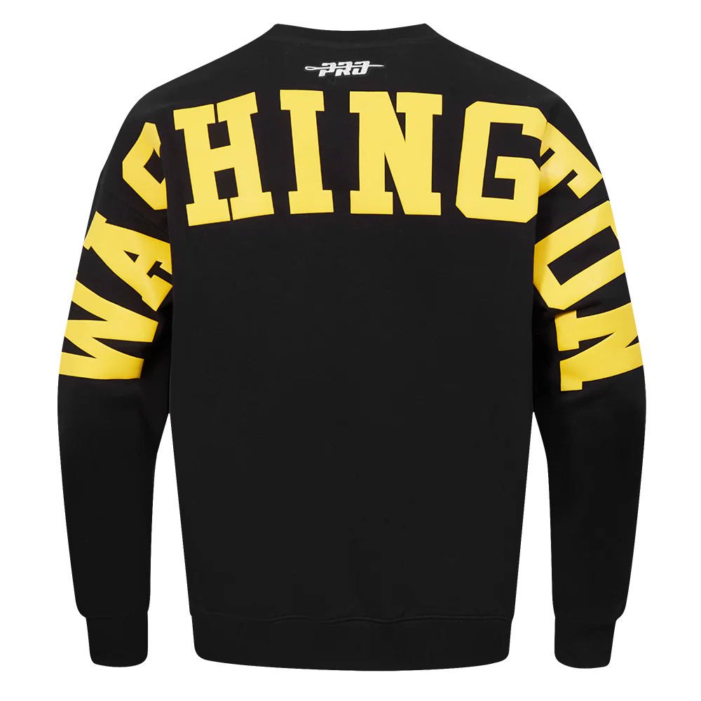 NFL WASHINGTON COMMANDERS WINGSPAN MEN'S DROP SHOULDER FLC CREWNECK (BLACK) - Image 5