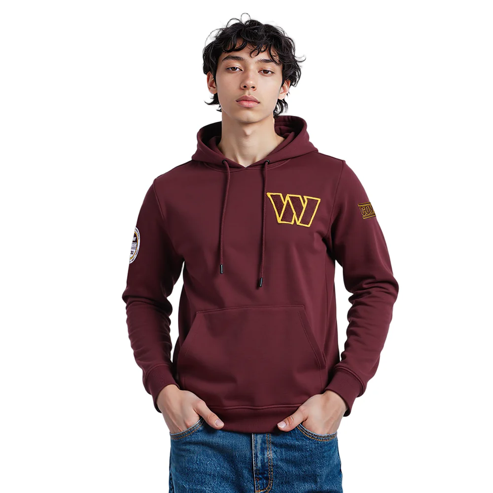 NFL WASHINGTON COMMANDERS CLASSIC CHENILLE PO HOODIE (WINE) - Image 9