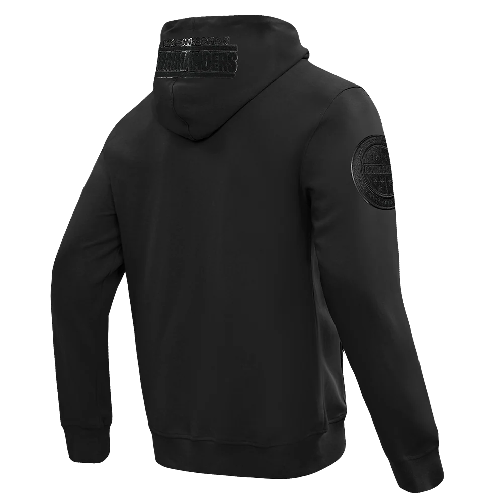 NFL WASHINGTON COMMANDERS TRIPLE BLACK MEN'S DK FZ HOODIE (TRIPLE BLACK) - Image 4