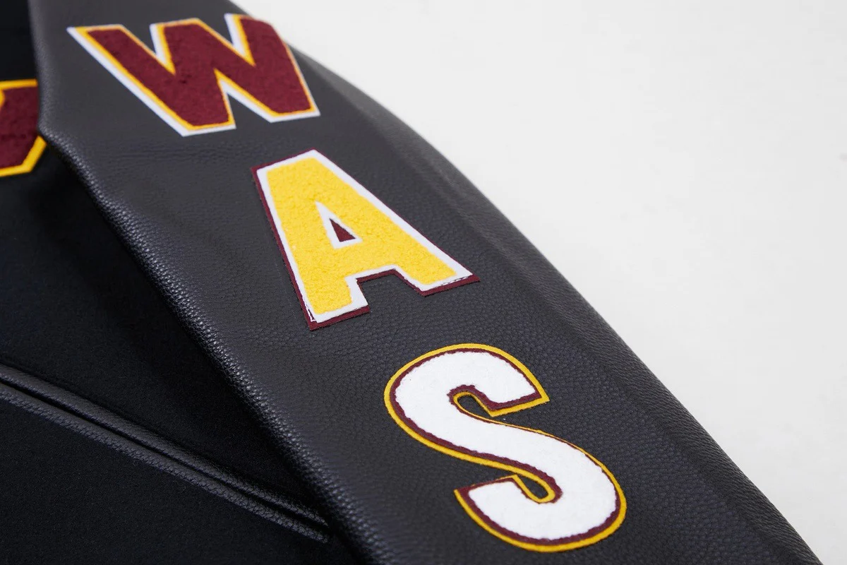 NFL WASHINGTON COMMANDERS CLASSIC WOOL MEN'S VARSITY JACKET (BLACK) - Image 10