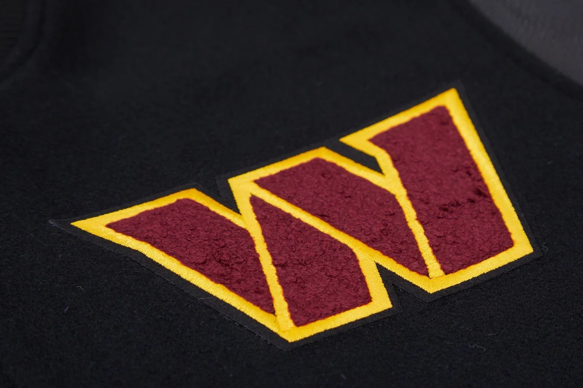 NFL WASHINGTON COMMANDERS CLASSIC WOOL MEN'S VARSITY JACKET (BLACK) - Image 7