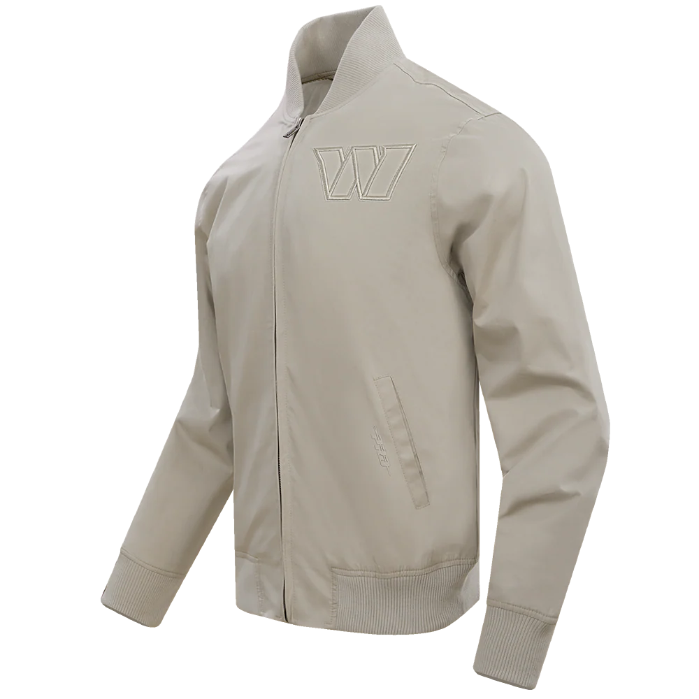 NFL WASHINGTON COMMANDERS NEUTRAL MEN'S TWILL JACKET (TAUPE) - Image 2