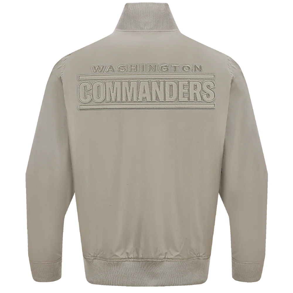 NFL WASHINGTON COMMANDERS NEUTRAL MEN'S TWILL JACKET (TAUPE) - Image 3