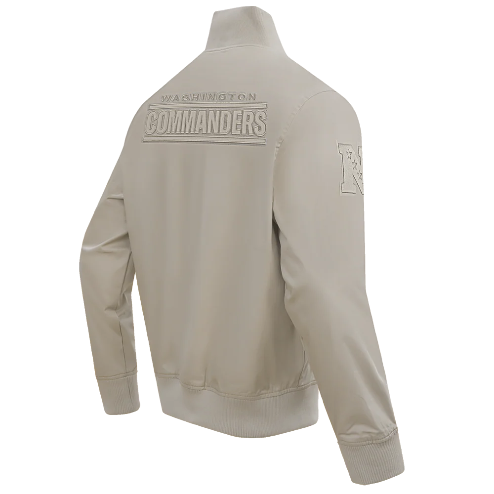 NFL WASHINGTON COMMANDERS NEUTRAL MEN'S TWILL JACKET (TAUPE) - Image 4