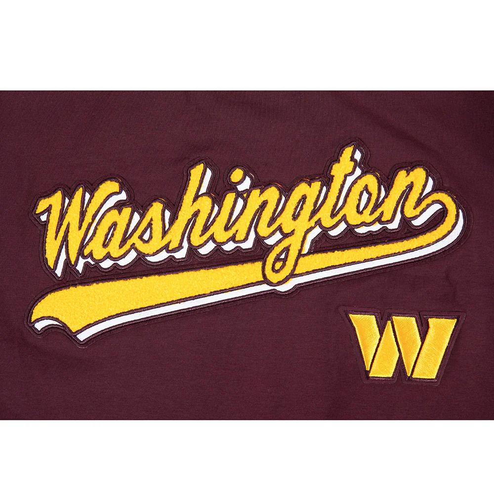 NFL WASHINGTON COMMANDERS SCRIPT TAIL WOMEN'S SJ BOXY TEE (WINE) - Image 6