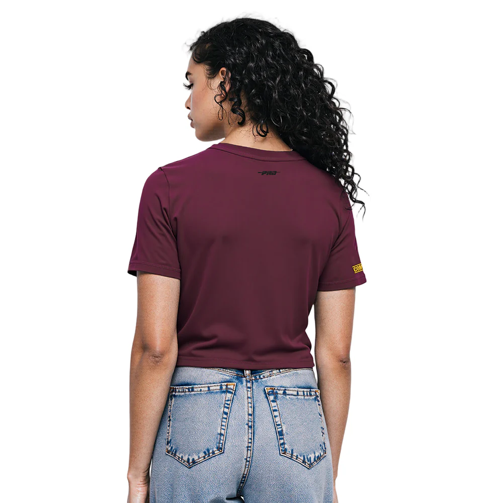 NFL WASHINGTON COMMANDERS SCRIPT TAIL WOMEN'S SJ BOXY TEE (WINE) - Image 8