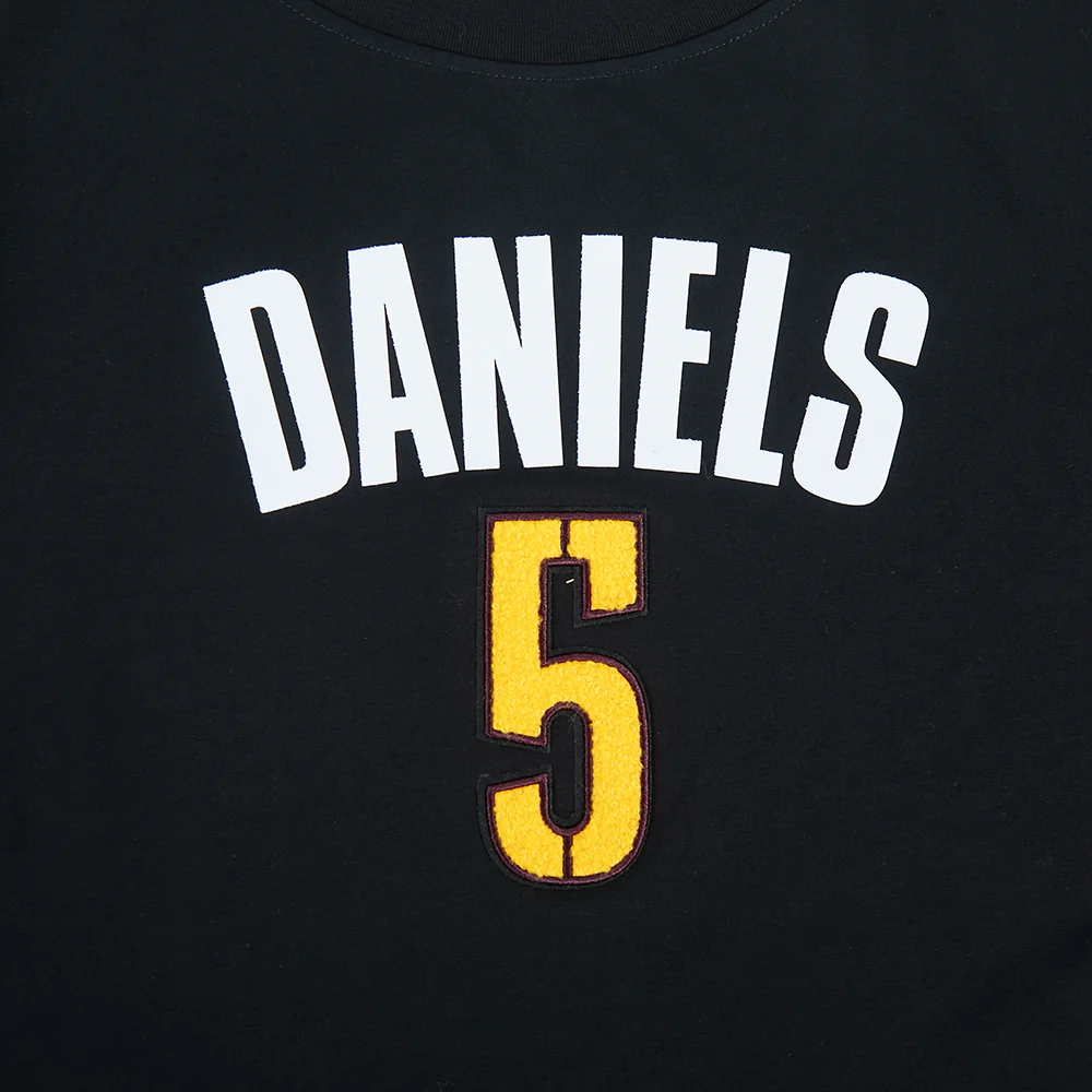 NFL WASHINGTON COMMANDERS JAYDEN DANIELS #5 CLASSIC PNN WOMEN'S SJ BOXY TEE (BLACK) - Image 6