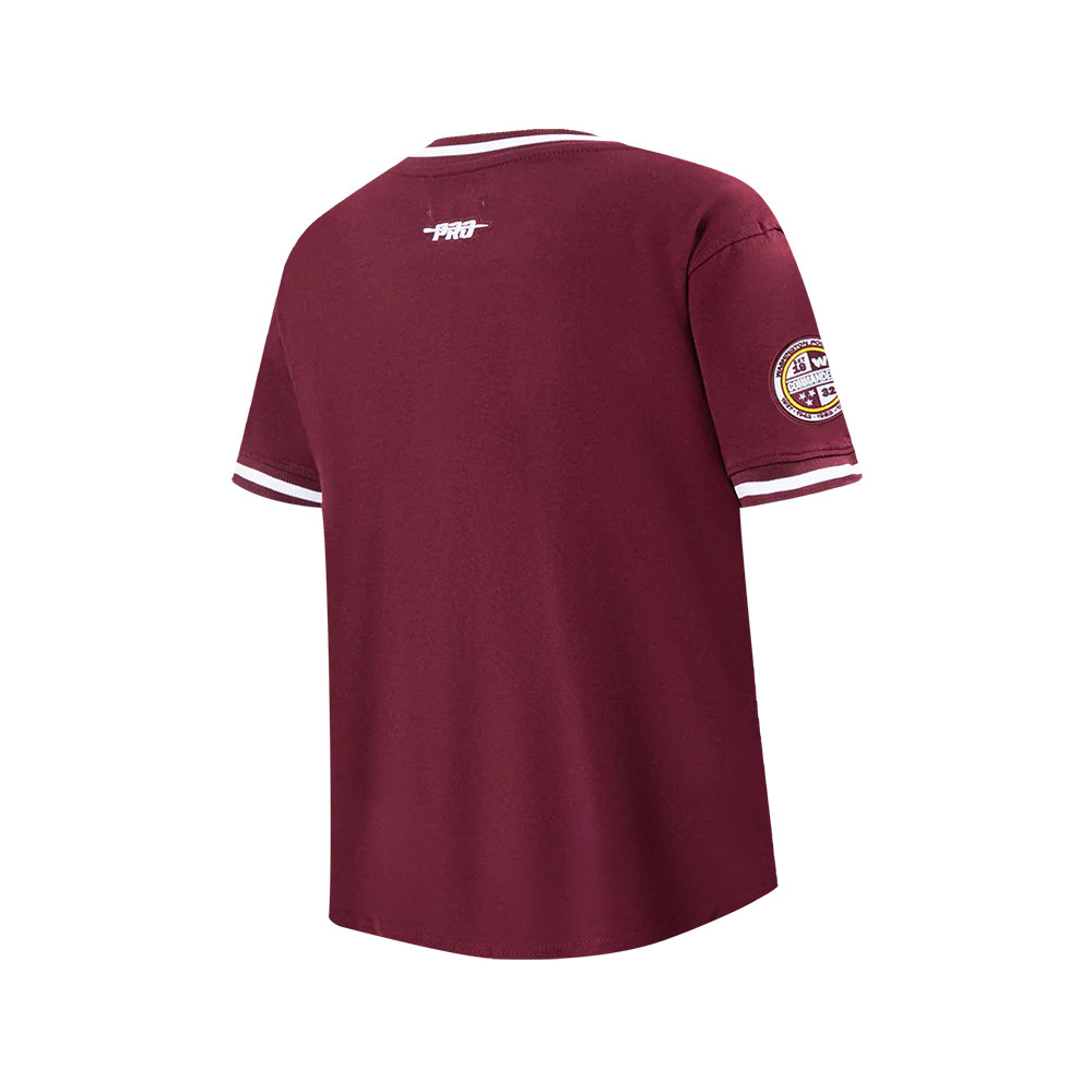 NFL WASHINGTON COMMANDERS CLASSIC BIG BOYS SHORT SLEEVE STRIPED RIB TEE (WINE) - Image 4