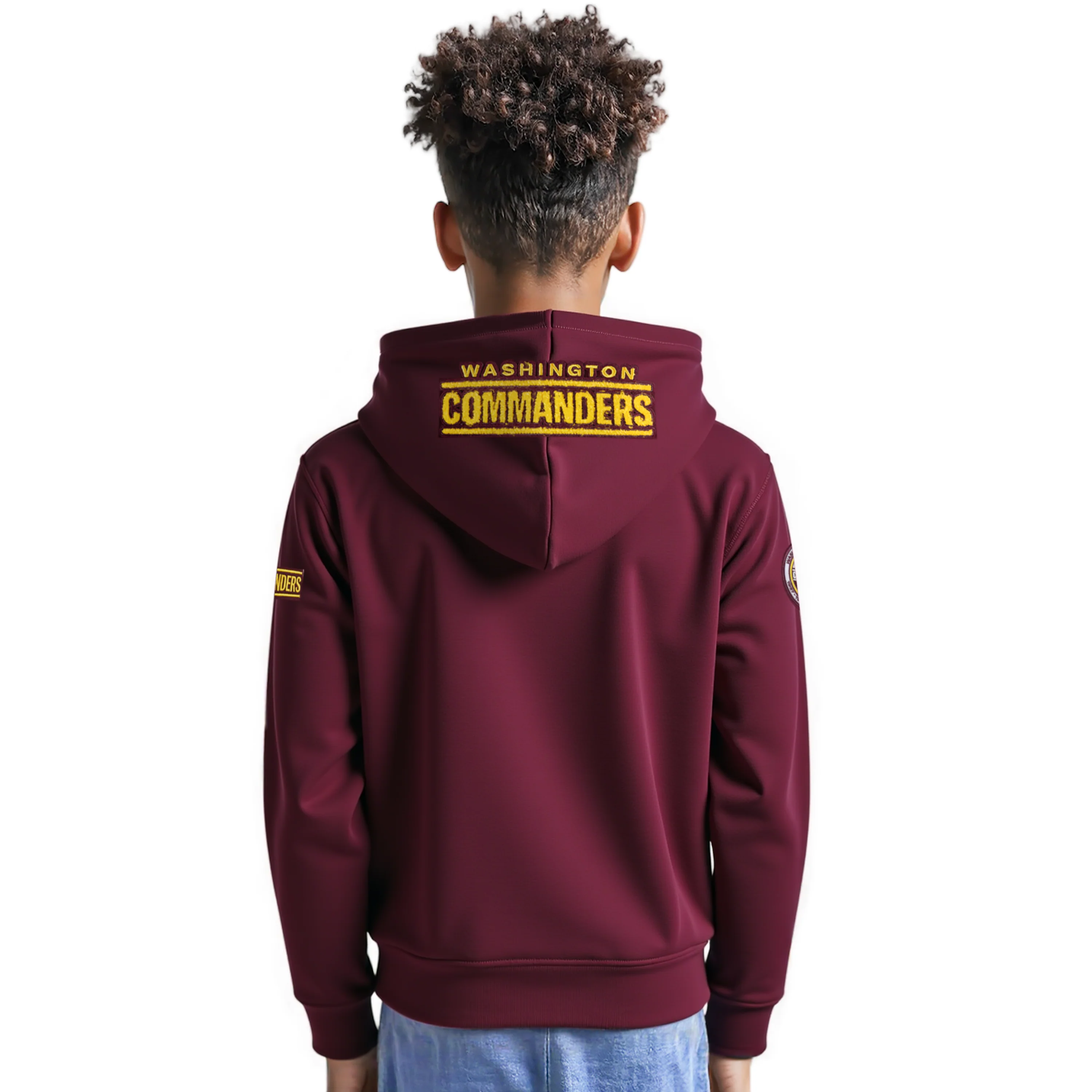 NFL WASHINGTON COMMANDERS CLASSIC BIG BOYS FLEECE PULLOVER HOODIE (WINE) - Image 2