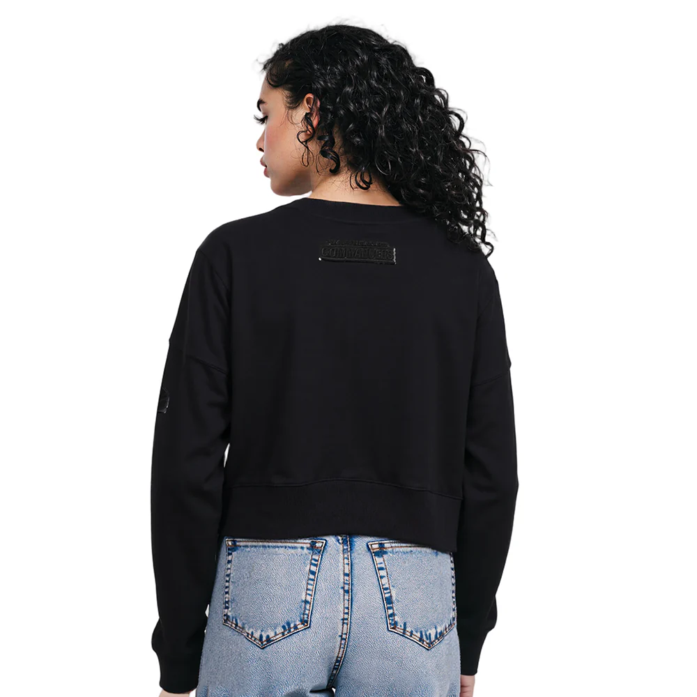 NFL WASHINGTON COMMANDERS TRIPLE BLACK WOMEN'S FLC CREWNECK (TRIPLE BLACK WOMEN'S) - Image 2