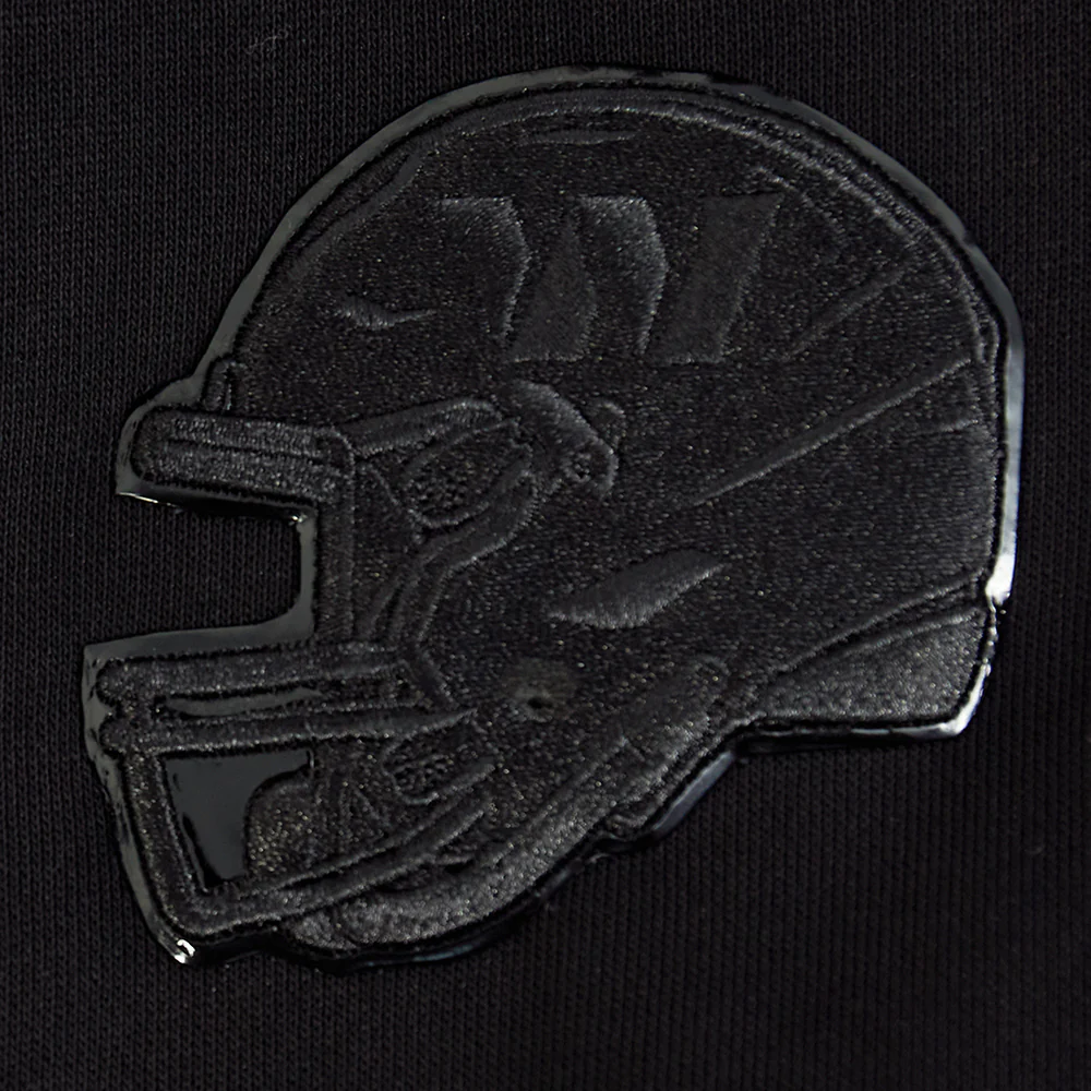 NFL WASHINGTON COMMANDERS TRIPLE BLACK WOMEN'S FLC CREWNECK (TRIPLE BLACK WOMEN'S) - Image 5