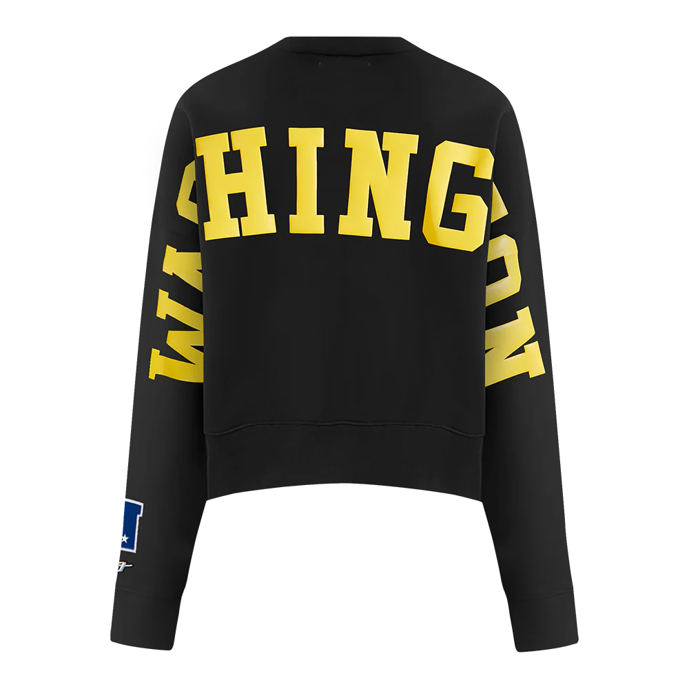 NFL WASHINGTON COMMANDERS WINGSPAN WOMEN'S FLC CREWNECK (BLACK) - Image 5