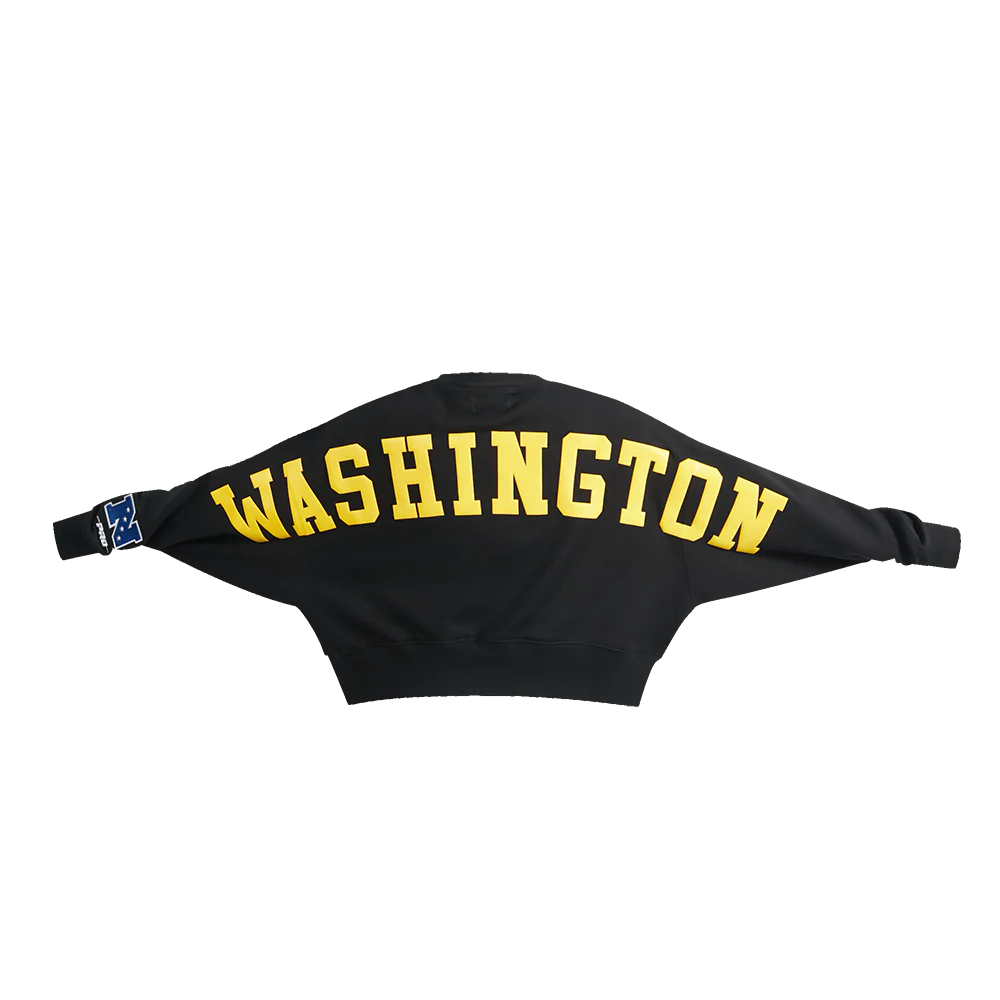 NFL WASHINGTON COMMANDERS WINGSPAN WOMEN'S FLC CREWNECK (BLACK) - Image 7