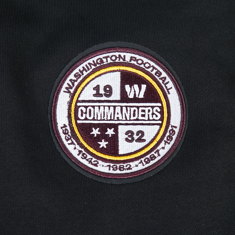 NFL WASHINGTON COMMANDERS JAYDEN DANIELS #5 CLASSIC PNN WOMEN'S FLC CREWNECK (BLACK) - Image 5