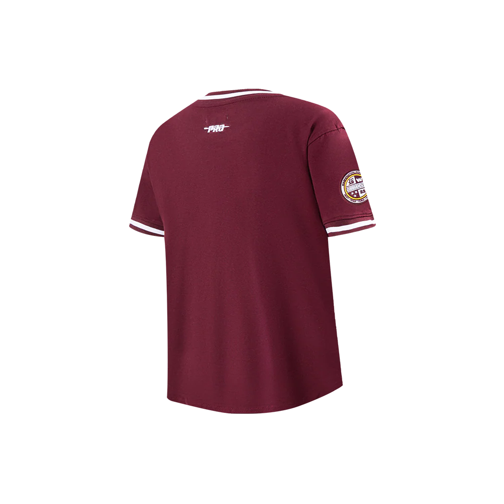 NFL WASHINGTON COMMANDERS CLASSIC LITTLE BOYS SHORT SLEEVE STRIPED RIB TEE (WINE) - Image 6