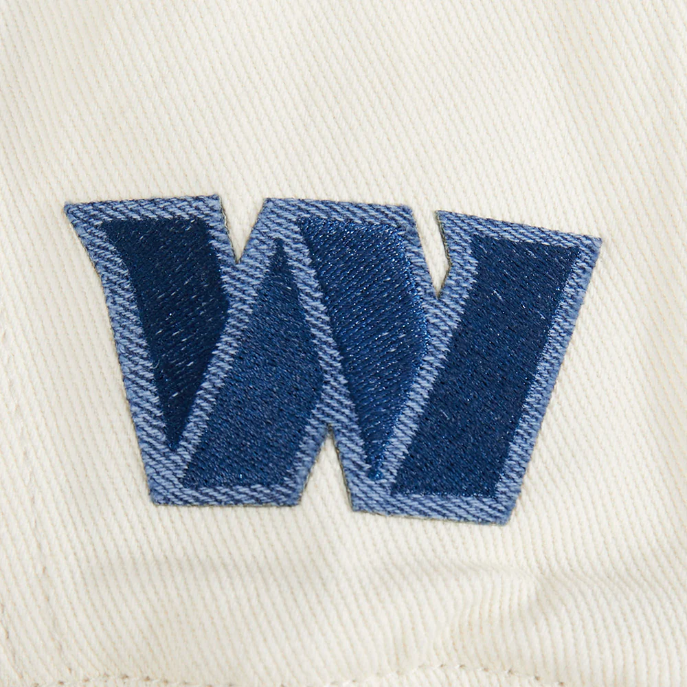 NFL WASHINGTON COMMANDERS VARSITY BLUES WOMEN'S DENIM VARSITY JACKET (DENIM/LINEN) - Image 14