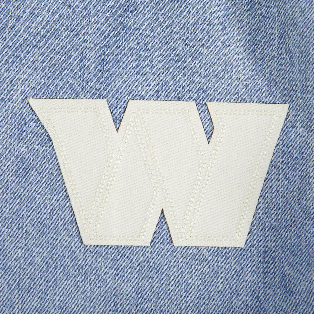 NFL WASHINGTON COMMANDERS VARSITY BLUES WOMEN'S DENIM VARSITY JACKET (DENIM/LINEN) - Image 16