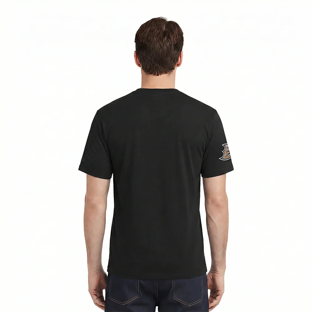 NHL ANAHEIM DUCKS OLD ENGLISH MEN'S TEE (BLACK) - Image 2