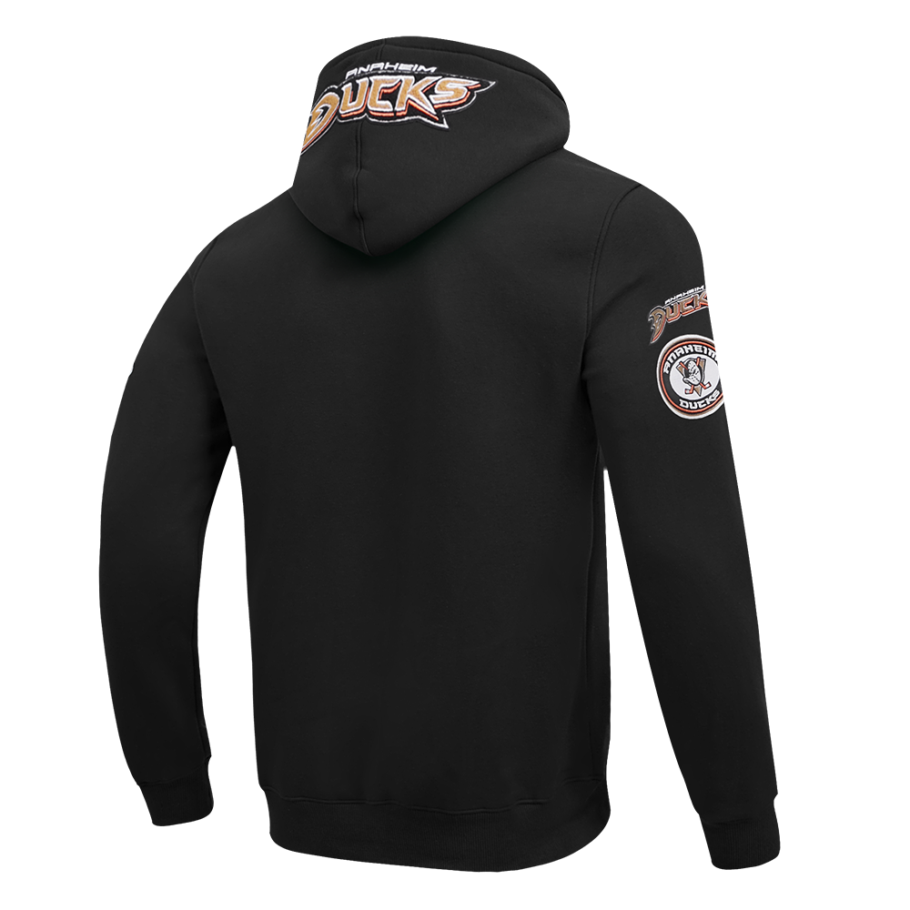 NHL ANAHEIM DUCKS CLASSIC MEN'S CHENILLE DK FZ PO HOODIE (BLACK) - Image 6