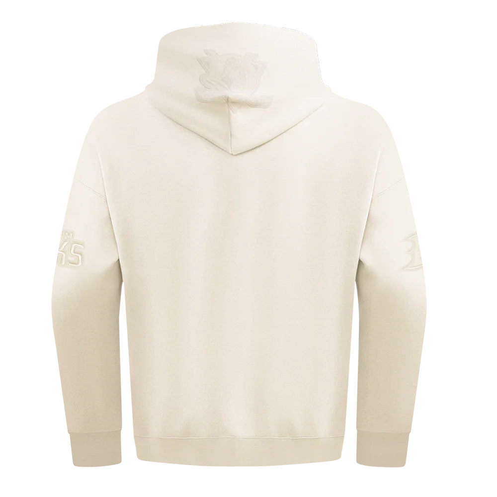 ANAHEIM DUCKS NEUTRAL MEN'S DROP SHOULDER FLC PO HOODIE (EGGSHELL) - Image 7