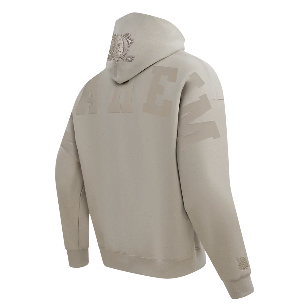 NHL ANAHEIM DUCKS WINGSPAN MEN'S DROP SHOULDER FLC PO HOODIE (TAUPE) - Image 6