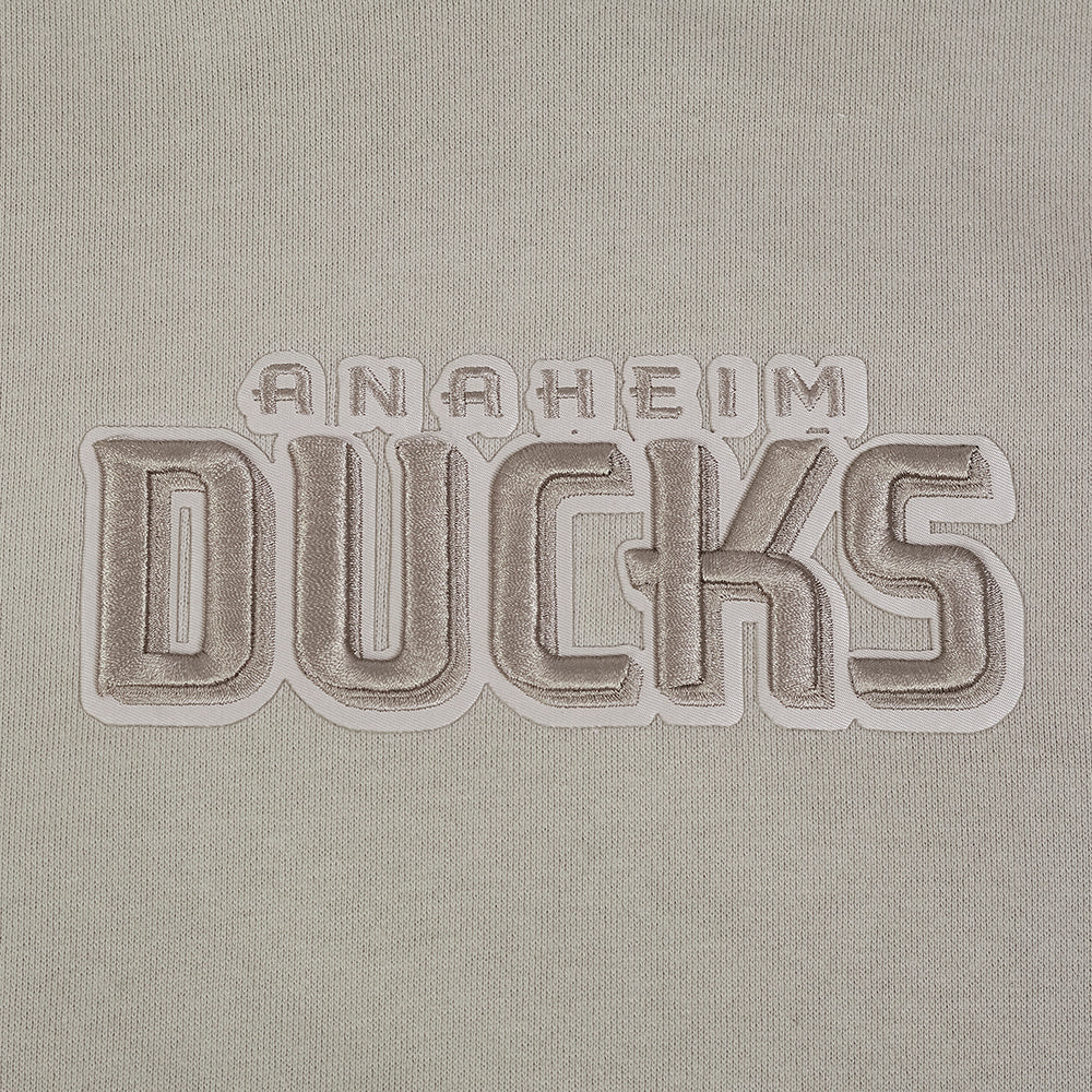 NHL ANAHEIM DUCKS WINGSPAN MEN'S DROP SHOULDER FLC PO HOODIE (TAUPE) - Image 9