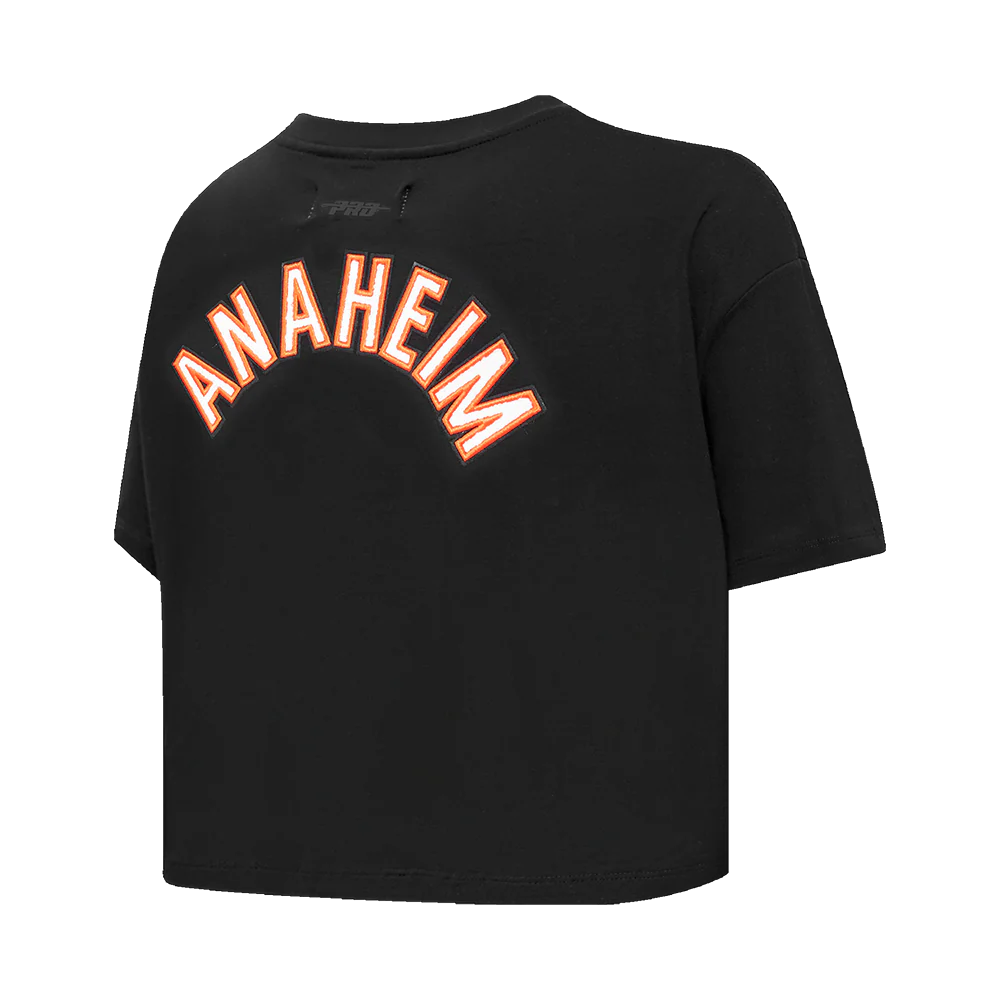 NHL ANAHEIM DUCKS CLASSIC WOMEN'S BOXY TEE (BLACK) - Image 6