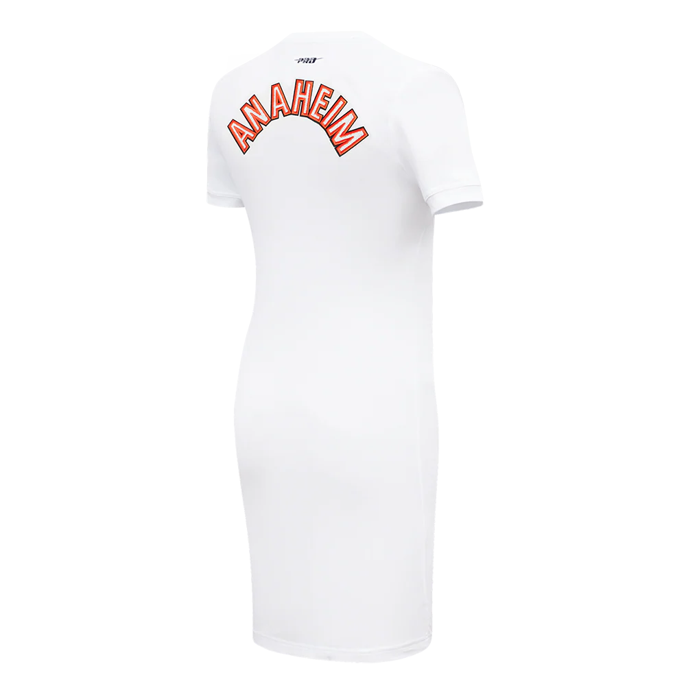 NHL ANAHEIM DUCKS CLASSIC WOMEN'S BODYCON DRESS (WHITE) - Image 4