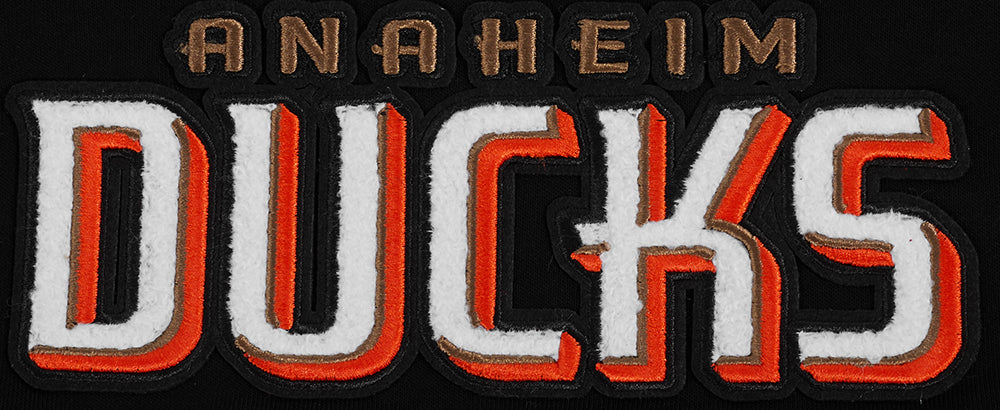 NHL ANAHEIM DUCKS CLASSIC WOMEN'S CROPPED PULLOVER HOODIE (BLACK) - Image 12