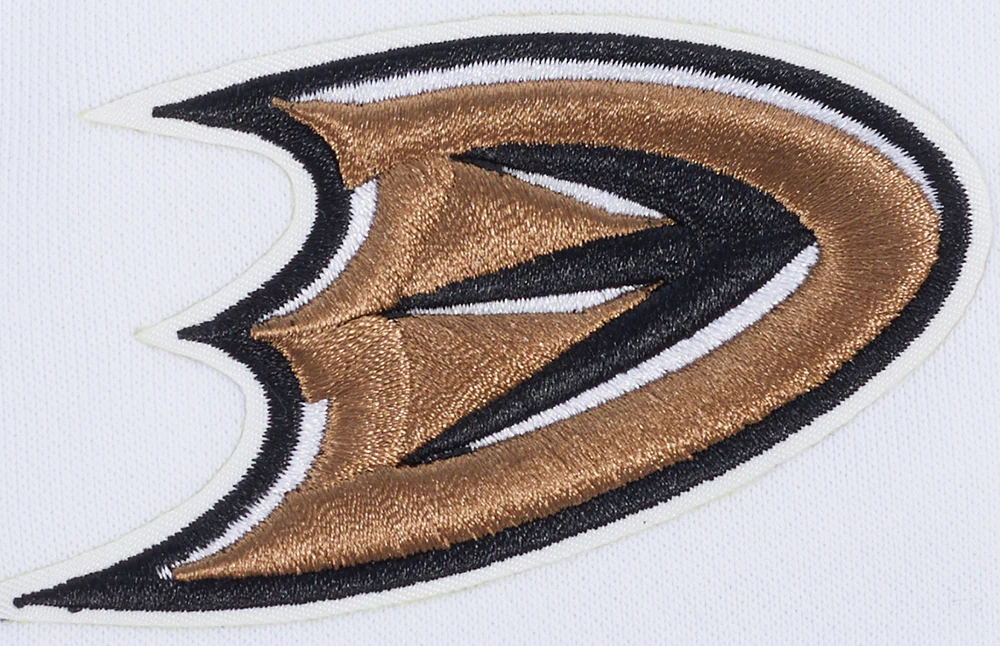 NHL ANAHEIM DUCKS CLASSIC WOMEN'S CROPPED PULLOVER HOODIE (WHITE) - Image 5