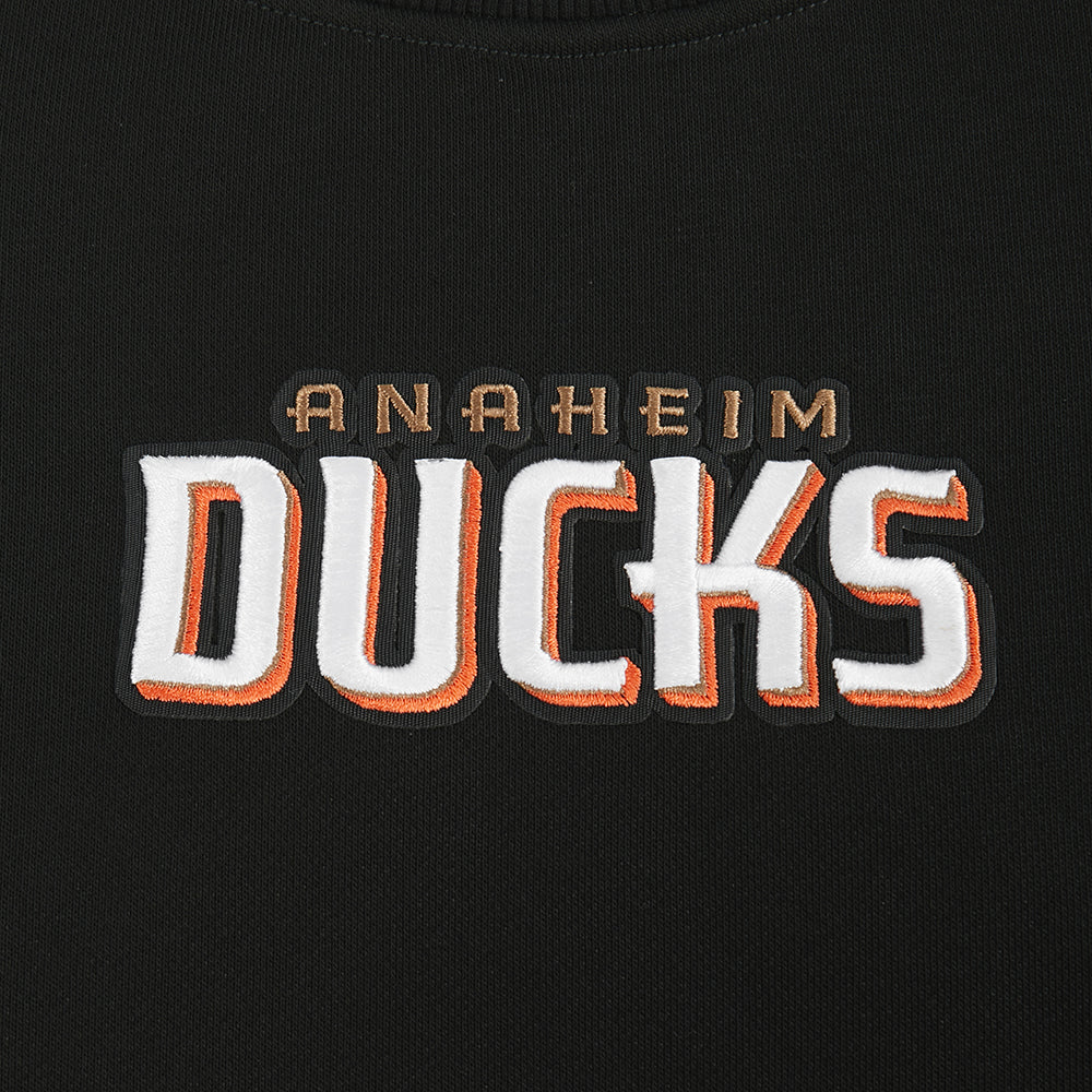 NHL ANAHEIM DUCKS WINGSPAN WOMEN'S FLC CREWNECK (BLACK) - Image 14