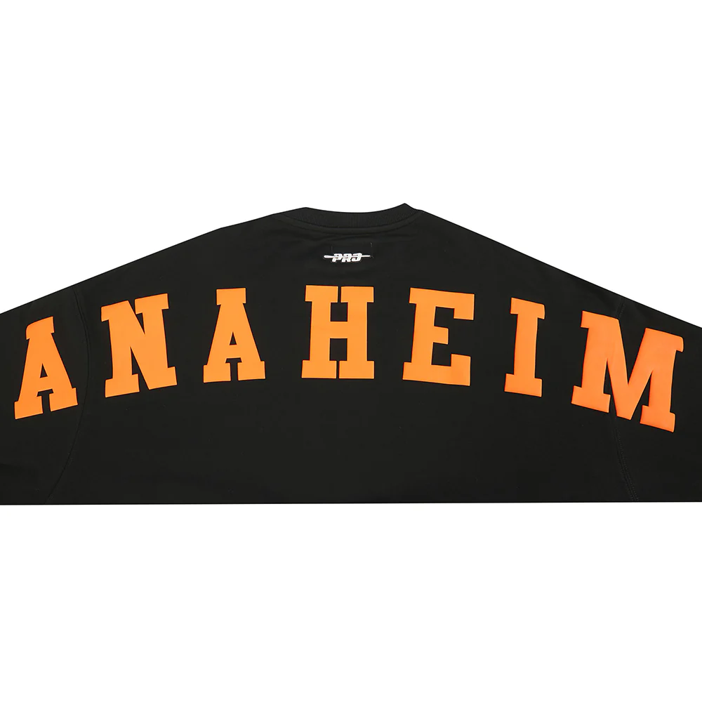 NHL ANAHEIM DUCKS WINGSPAN WOMEN'S FLC CREWNECK (BLACK) - Image 9