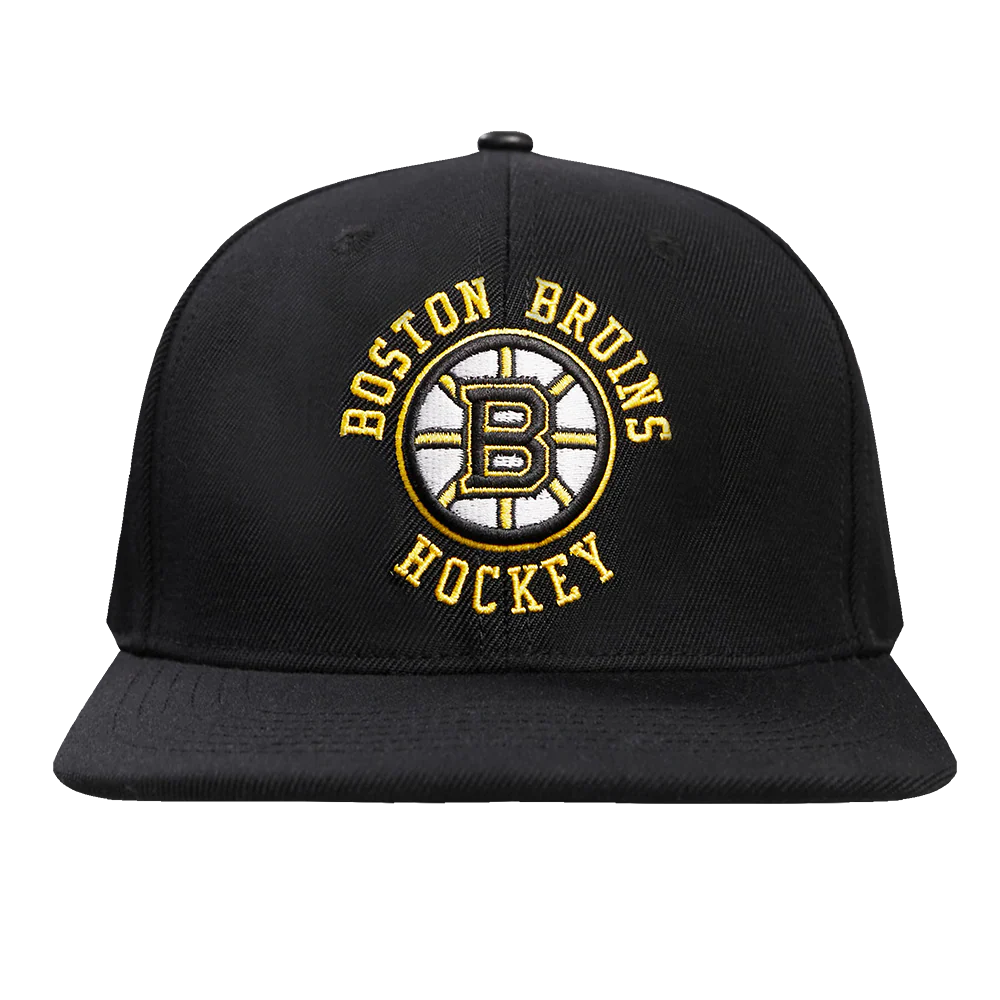NHL BOSTON BRUINS HYBRID WOOL SNAPBACK HAT (BLACK)