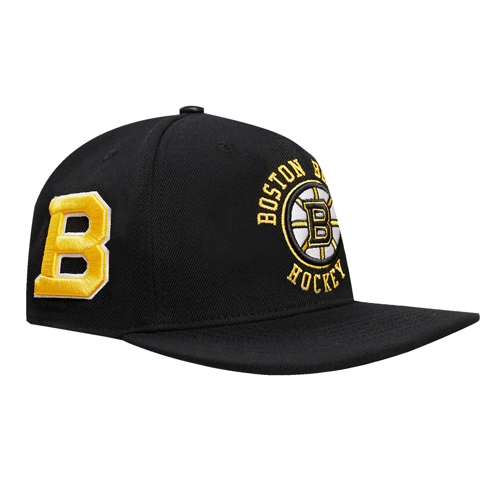 NHL BOSTON BRUINS HYBRID WOOL SNAPBACK HAT (BLACK) - Image 2
