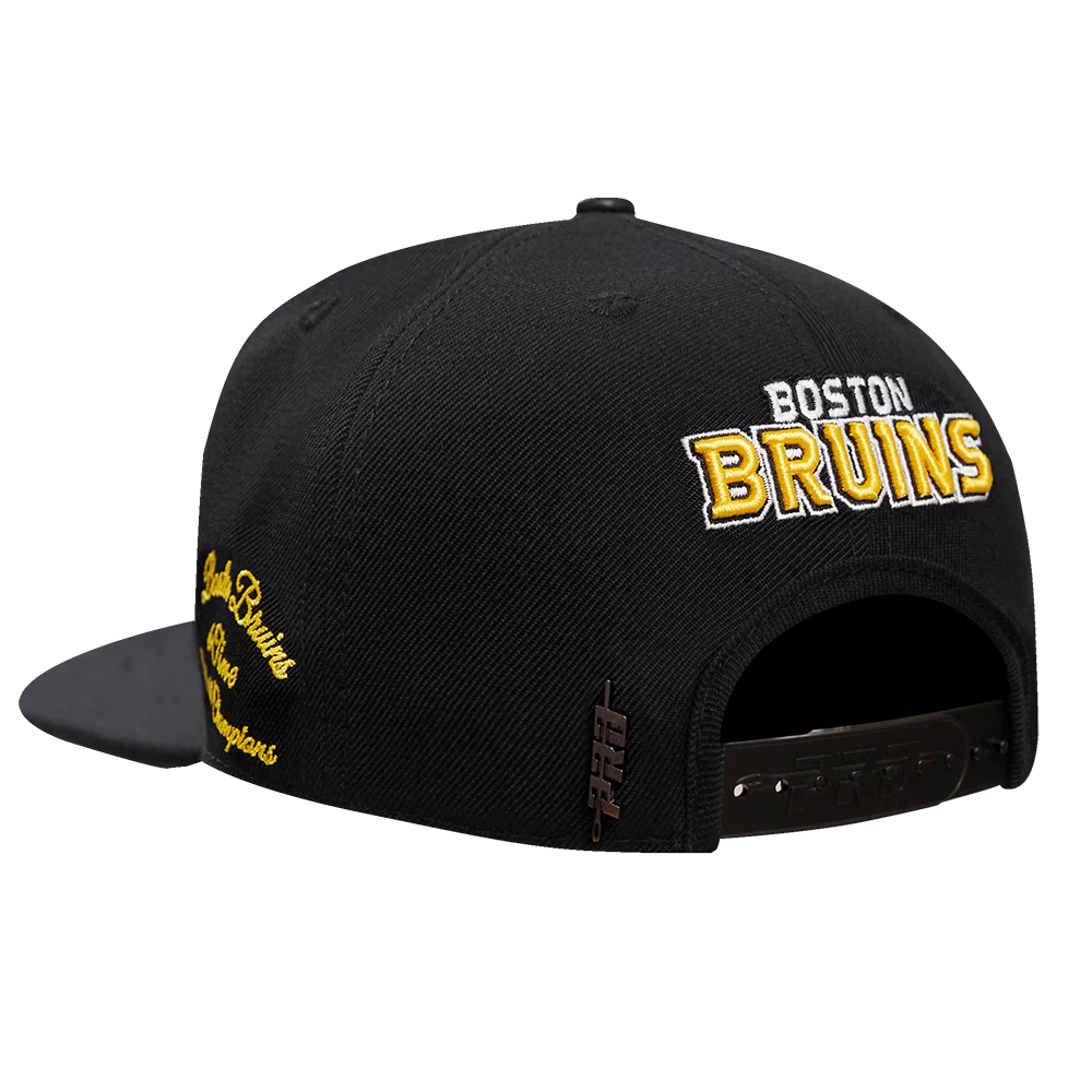 NHL BOSTON BRUINS HYBRID WOOL SNAPBACK HAT (BLACK) - Image 4
