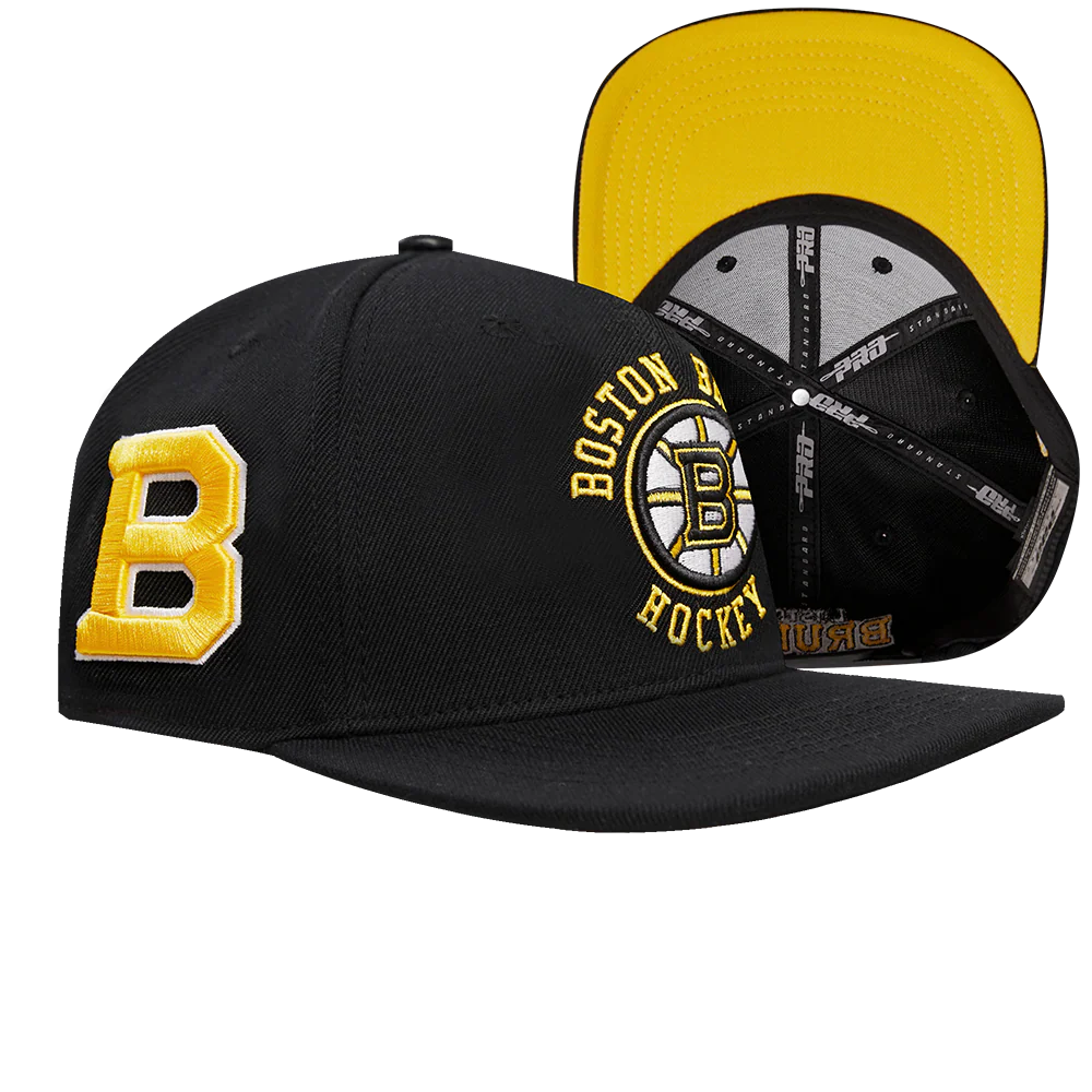NHL BOSTON BRUINS HYBRID WOOL SNAPBACK HAT (BLACK) - Image 8