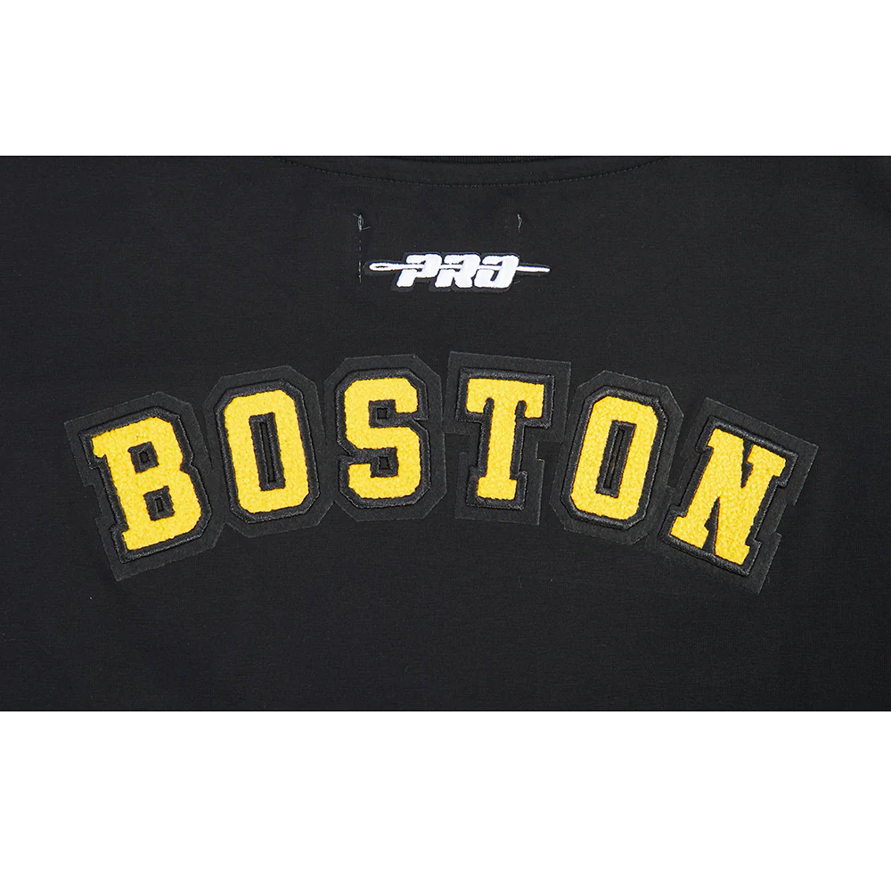 NHL BOSTON BRUINS CLASSIC CHENILLE WOMEN'S SJ BOXY TEE (BLACK) - Image 6